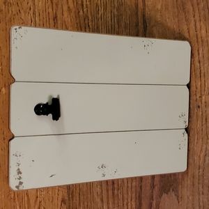 Distressed clip board stand or hang picture frame.